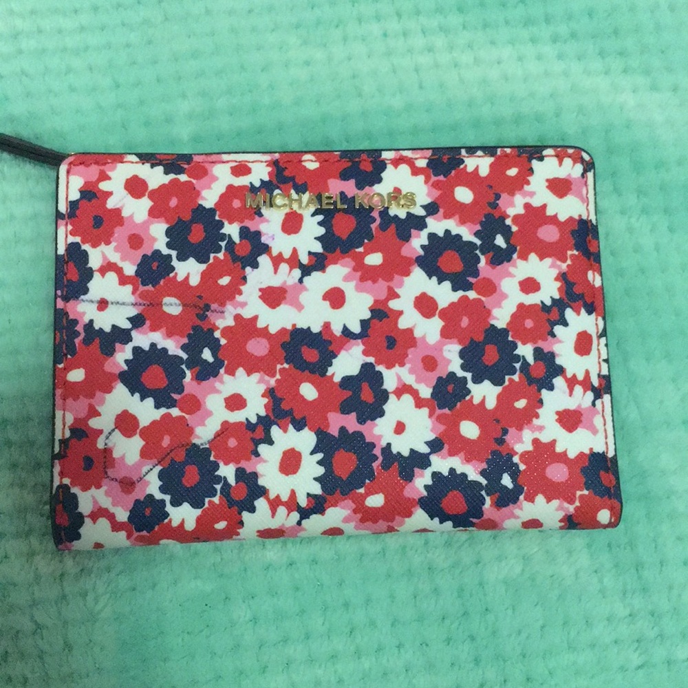 MK Paisley Snap Wallet